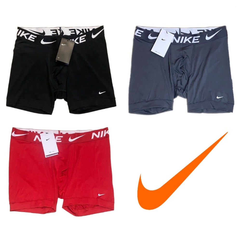 Nike pro dri-fit mens boxer briefs 3 pair performance stretch fitted compression